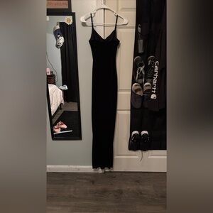 Windsor black velvet prom dress